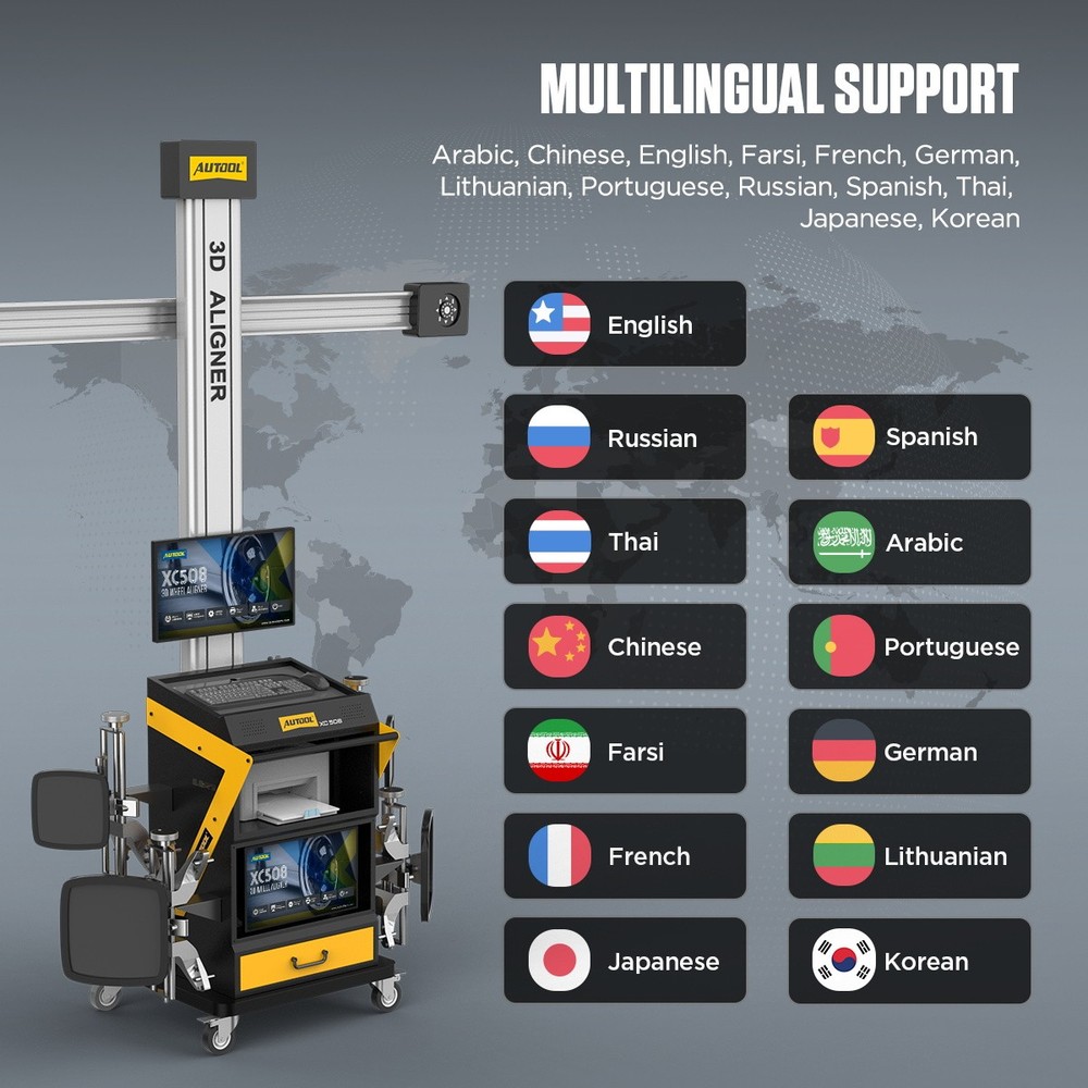 3D Wheel Alignment Machine Tire Wheel Alignel Fully Automatic For 4 & 2Post Lift