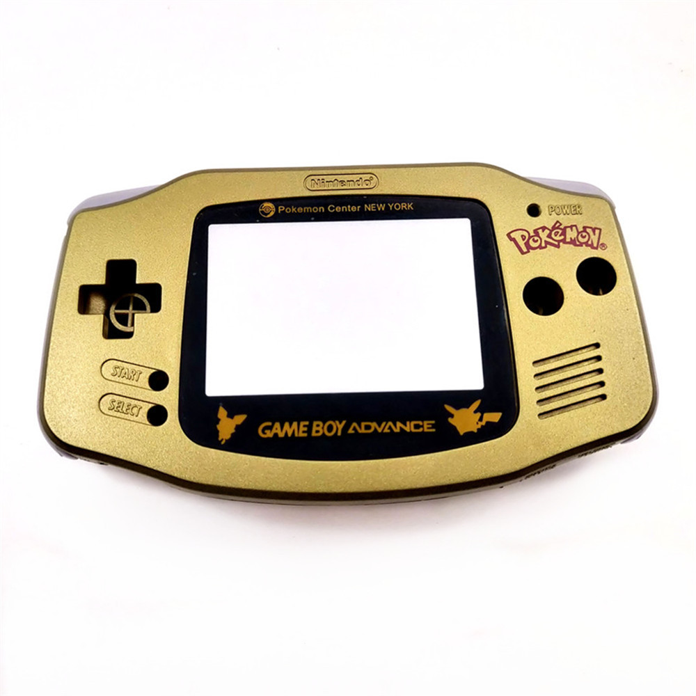 Gold Picachu Edition Housing Shell Case for Game Boy Advance GBA Game Console