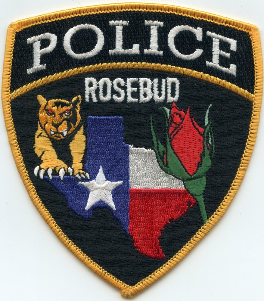 ROSEBUD TEXAS TX Red Rose POLICE PATCH