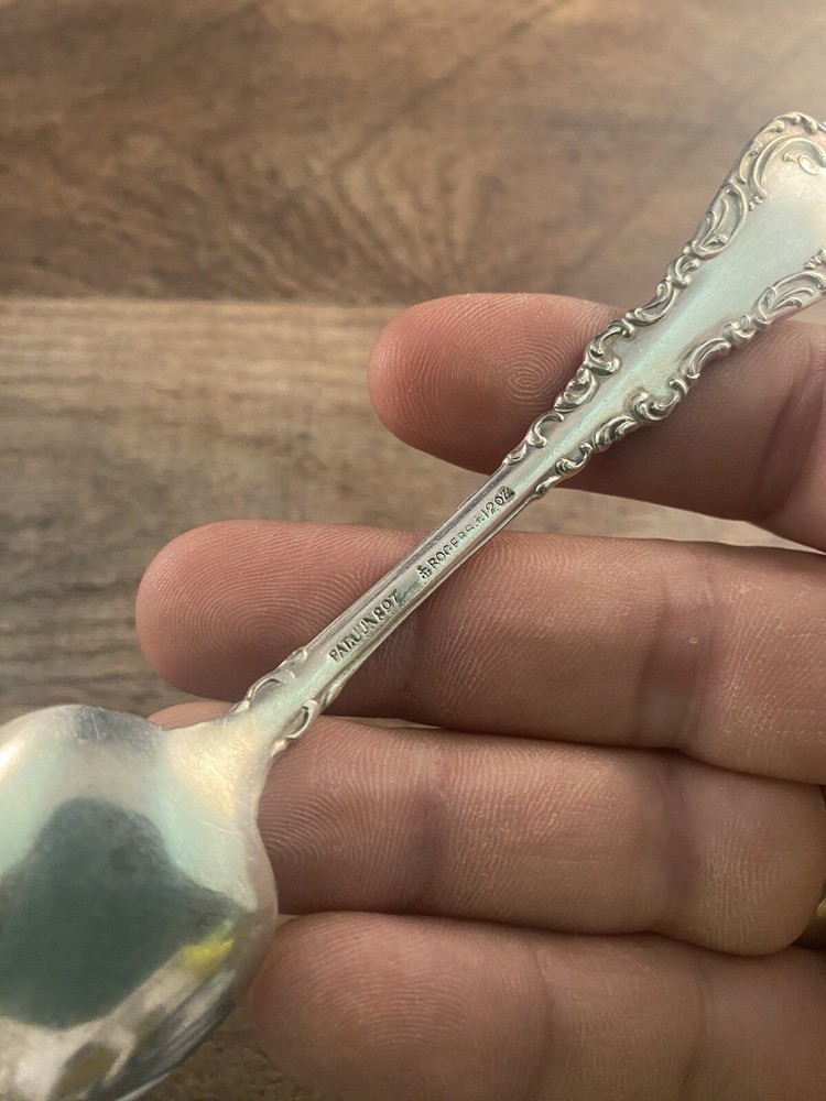1897 Rogers Teaspoon Monogrammed Silverplated Unknown Pattern