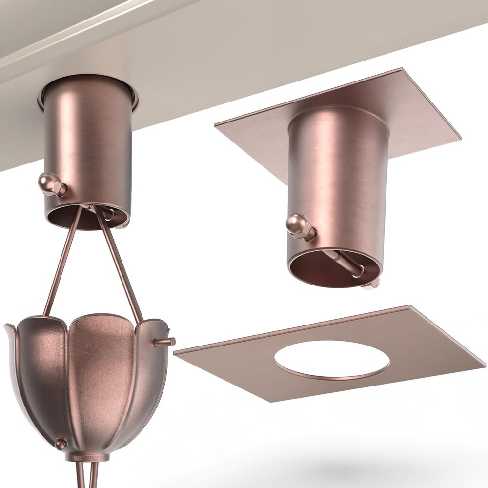 Functional Copper Rain Chain Gutter Adapter - 5.5" x 2.5" Perfect Dimensions