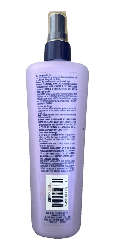 Matrix Via Dezign Quick Set Fixe-vite Setting Mist 8.45 Oz NOS