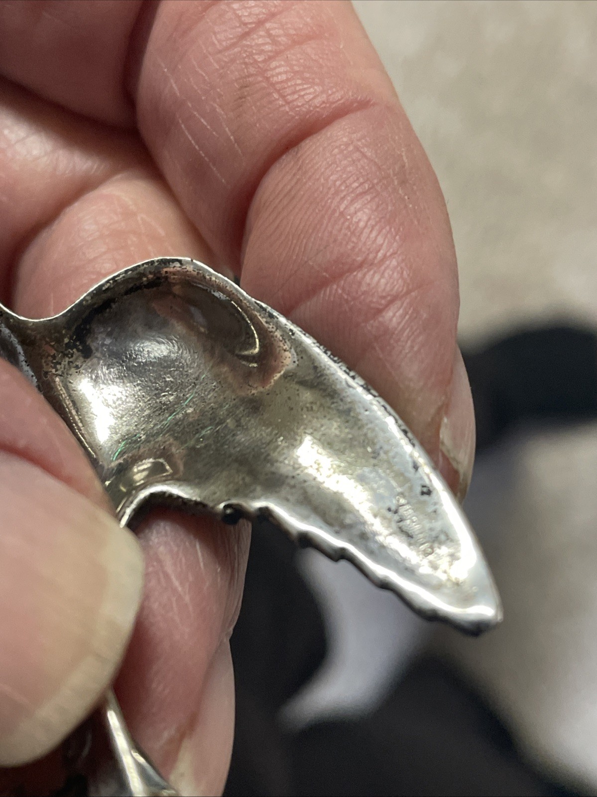 Beautiful Sterling Silver Bird Dove of Peace Figural Pin Brooch Heavy Large