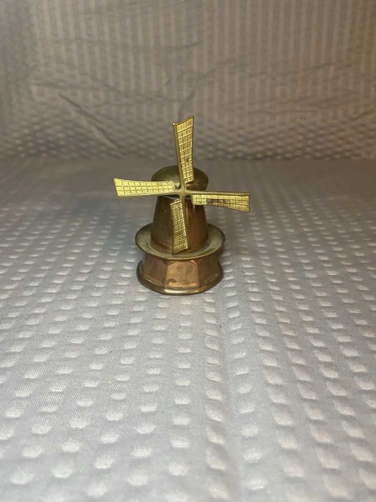 Small Copper Windmill Decor