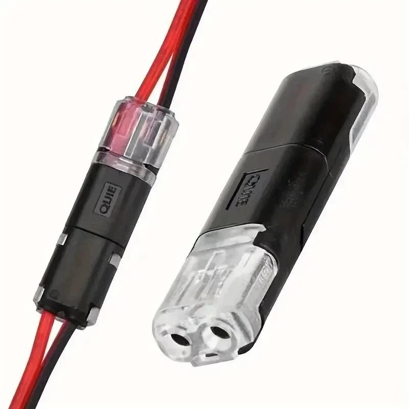 100PCS 2-Pin 2-Way LED Wire Connectors Locking Plug Cable Terminals