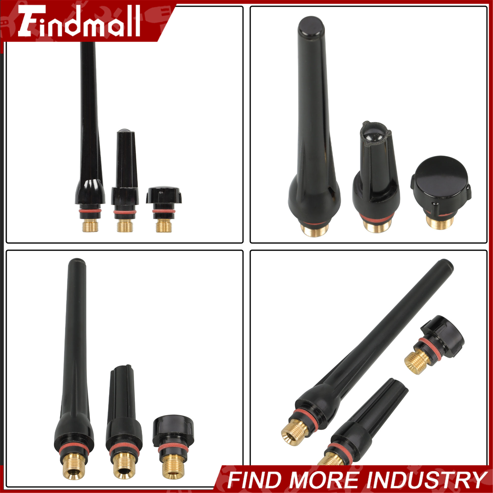 Findmall 58 Pack TIG Welding Torch Kit 040"~1/8" Gas Lens Setup For WP-9/20/25