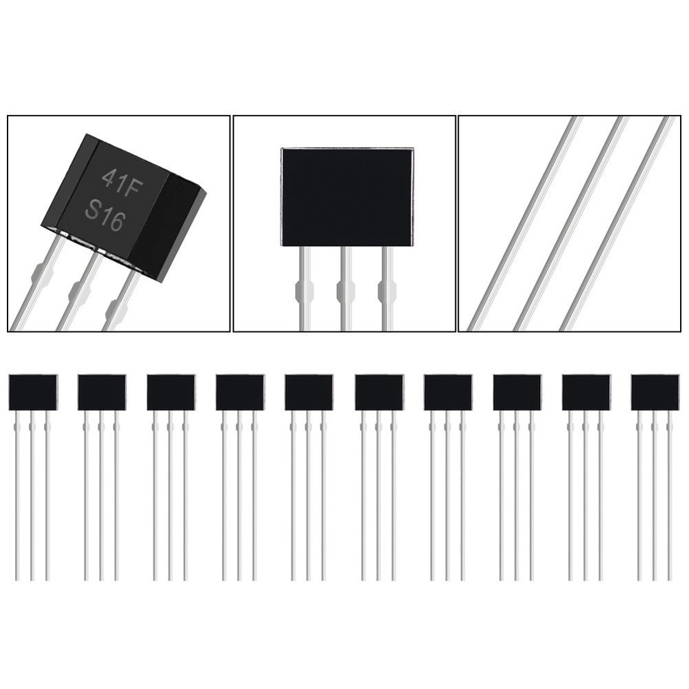 10pcs 41F Bipolar Hall Element Sensor for Motor Control and Speed Sensing