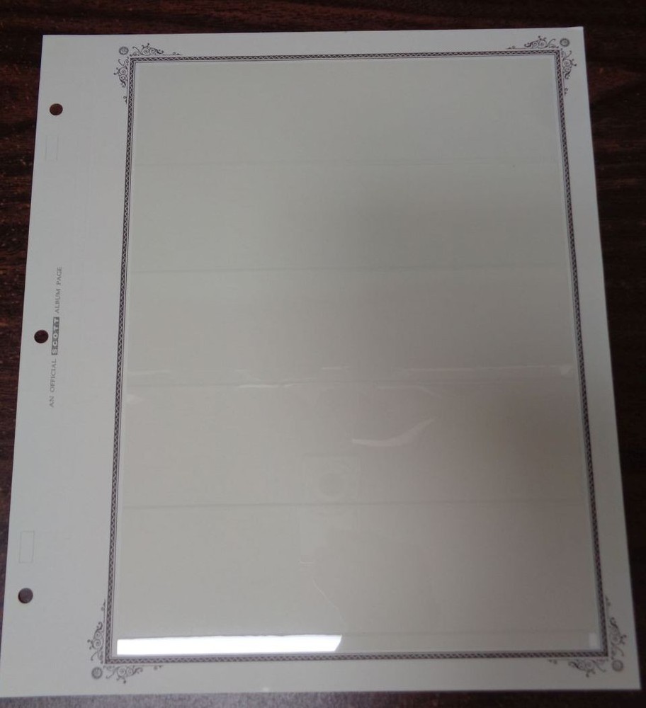 5 row pocket Scott Specialty Hingeless Stock pages Stocksheets Advantage X10 NEW