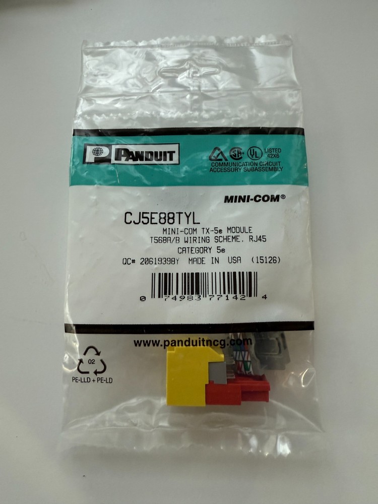 Panduit Inserts Cat 3 Cat 5e Cat 6 Coax Faceplates Bundle