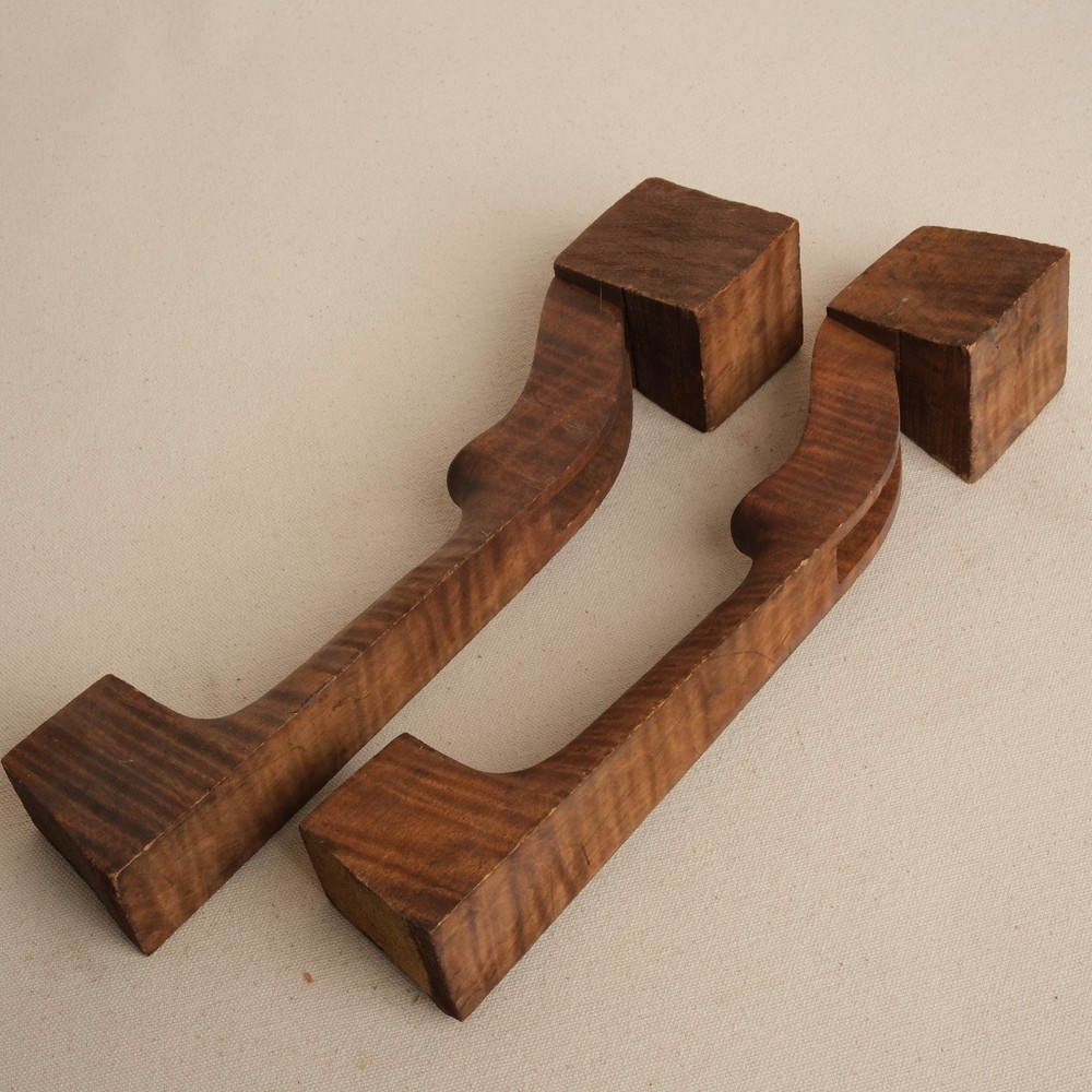 2 Old 4/4 Violin Scrolls Necks #VB273