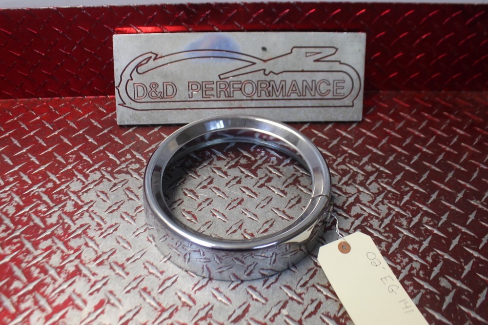 2002 HARLEY DAVIDSON ELECTRA GLIDE OEM CHROME HEADLIGHT TRIM RING BEZEL EG141