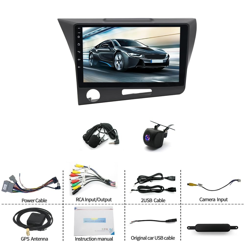 4+64G 9" Touchscreen Car Stereo Wireless Carplay Android Auto GPS Bluetooth WiFi