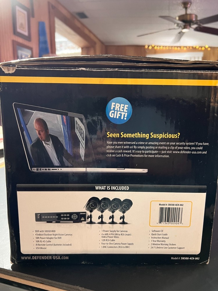 Defender Web Ready 4 Channel DVR Security System - Sentinel Model SN500-4CH-002
