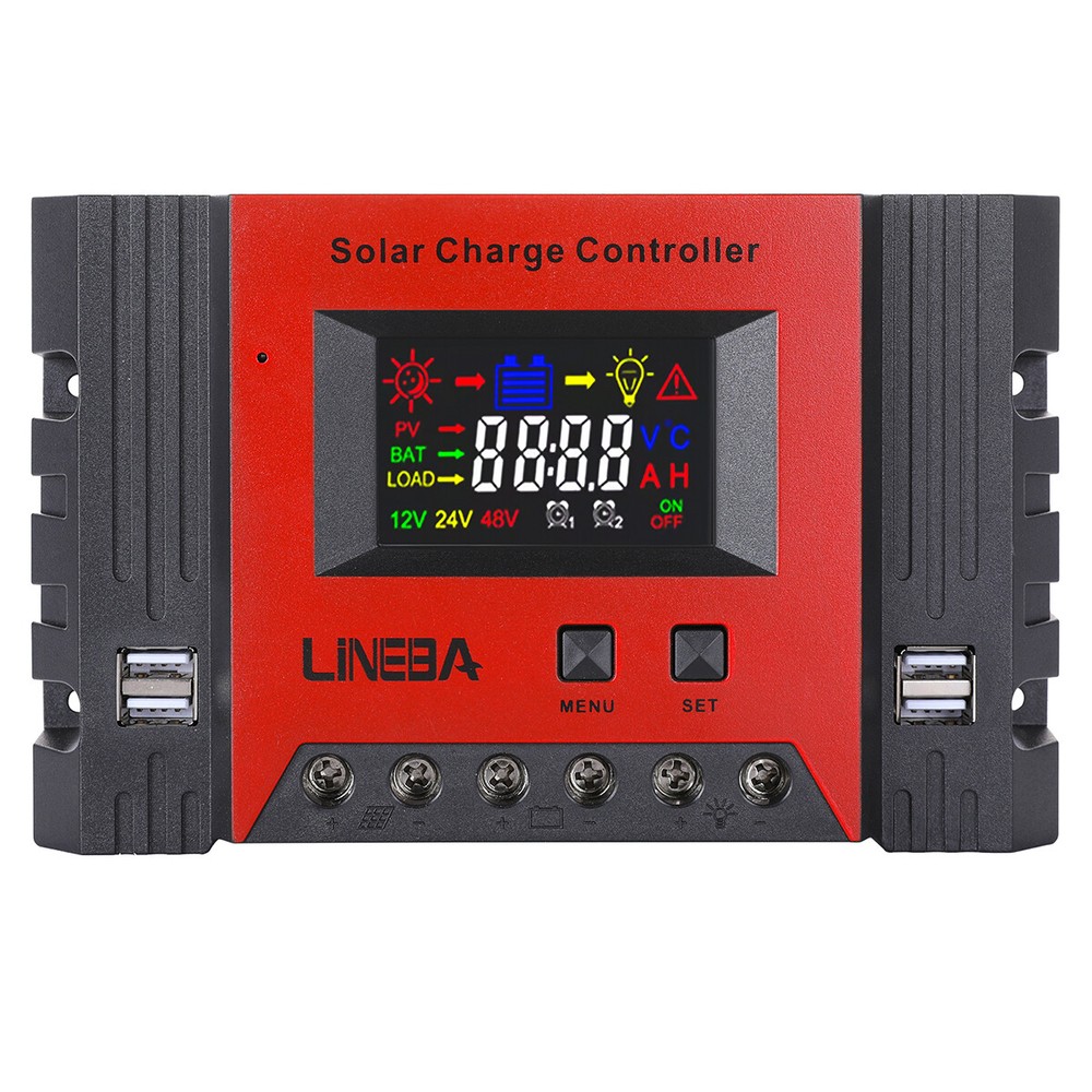 100A 12V/24V/48V Solar Panel Kit Regulator Charge Controller Auto Focus Tracking