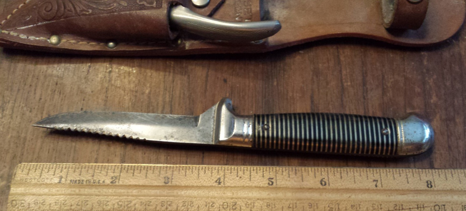 Vintage Imperial Sargent Sportset Knife & Plier Nippers Set With Leather Sheath