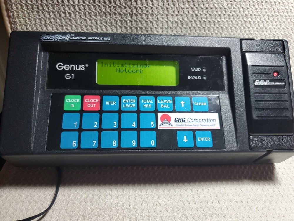Genus G1 Mark II control module time clock data collection terminal