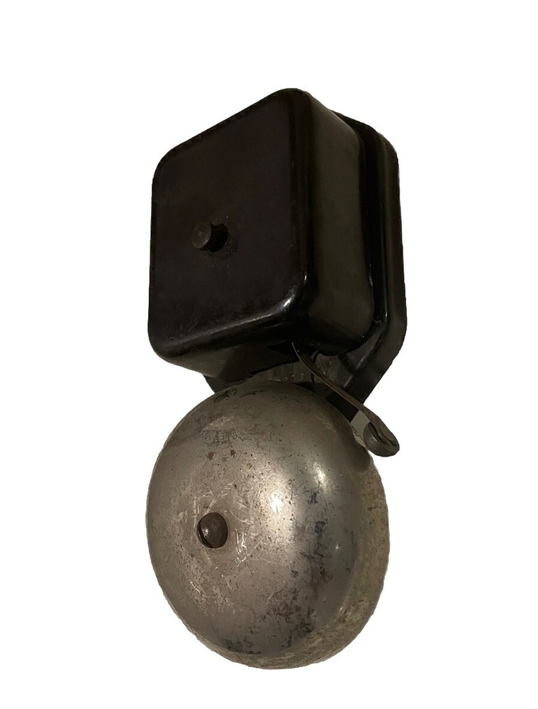 6213 Antique German Workshop Bell Bakelite Chrome Signed