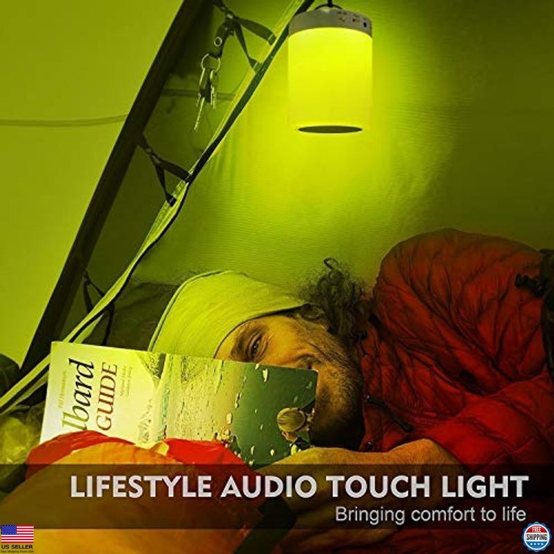 Elecstars Touch Control Bedside Lamp with Bluetooth Speaker - Dimmable Light