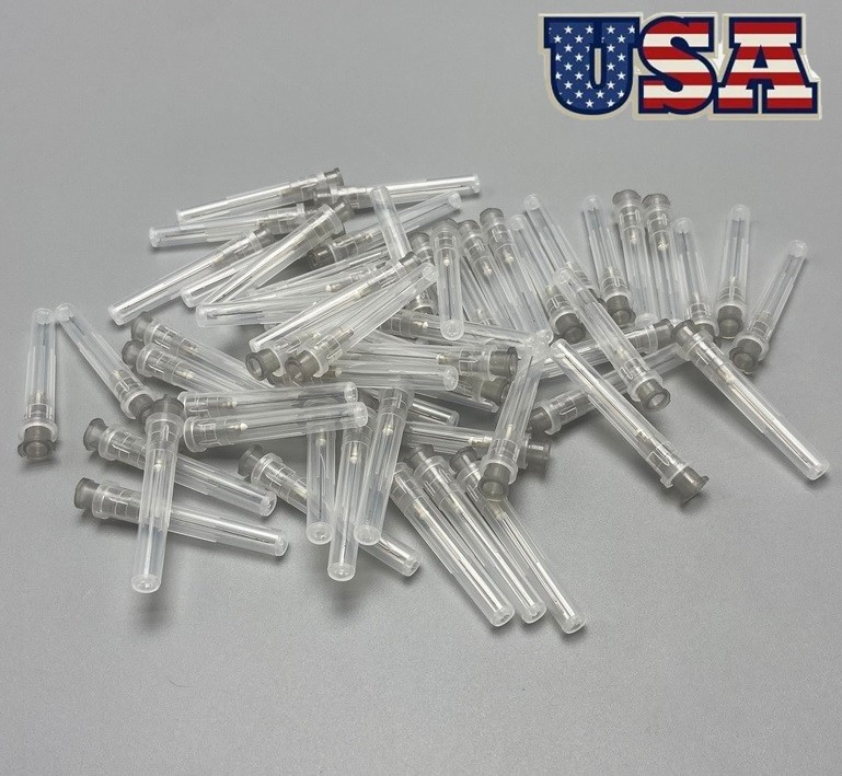 100pcs/Pack Dental Endo Irrigation Needle Syringe Tips Disposable 25G/27G/30G