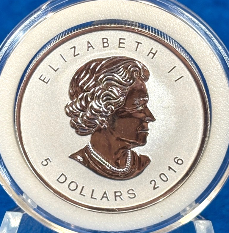 2016 Canada $5 Silver Maple Leaf 1 Oz. Reverse Proof Panda Bear Privy