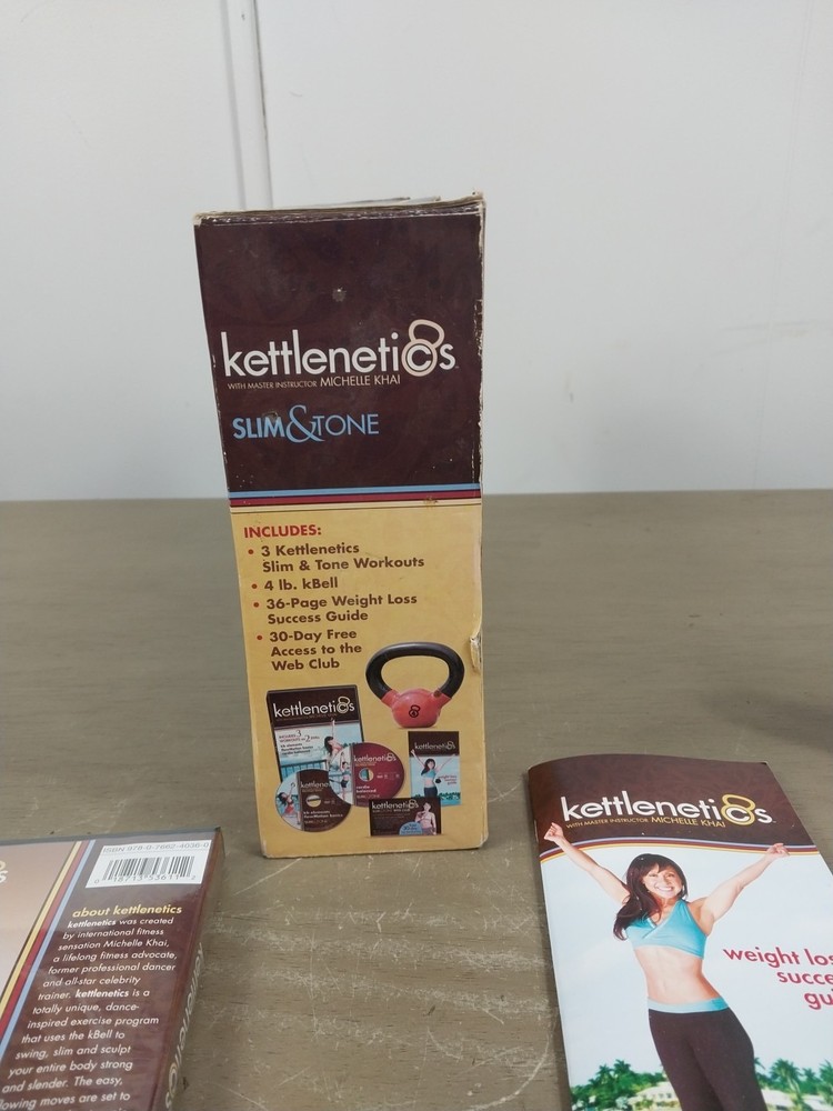 Kettlebell 4Lb Kettlenetics Slim & Tone Workout DVD/ Program Michelle Kai