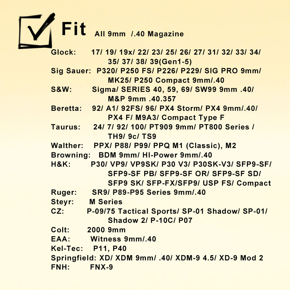 Double Mag Pouch Magazine Holster For Glock 19 19x Glock 17 26 22 23 g27 g 34 33