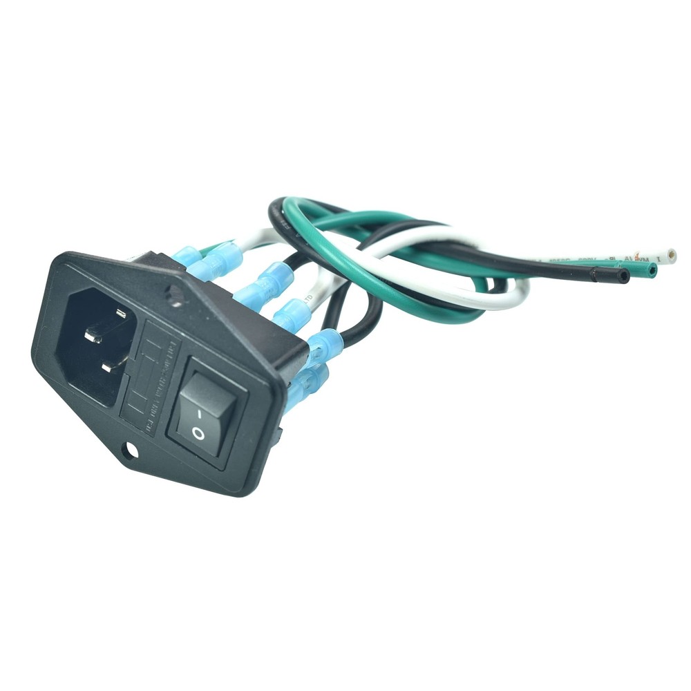 2 Pack 250Vac 15A IEC320 C14 Panel Mount Plug Adapter Power Connector Socket,...