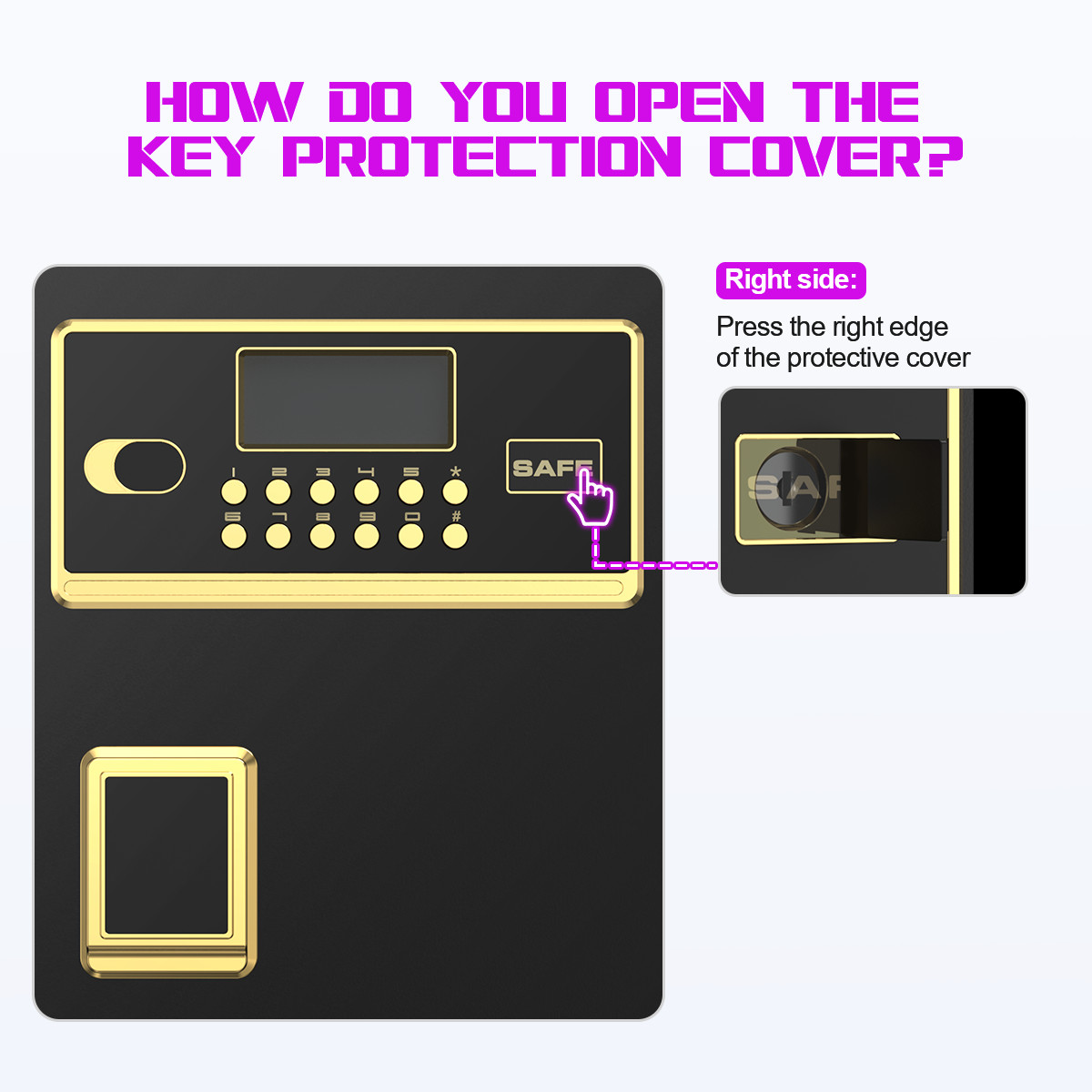 3.0 Cuft Safe Box with Digital Panel Home Security Money Jewelry Hotel Office