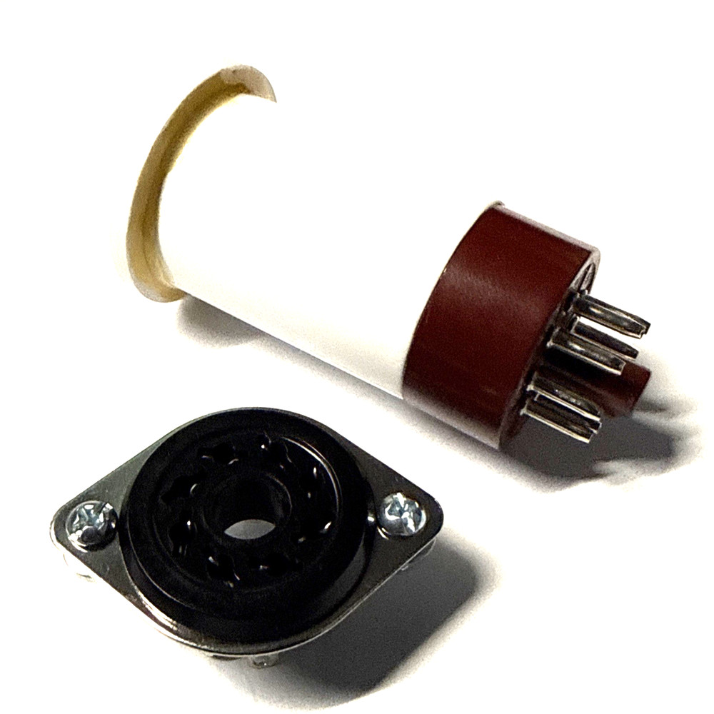 plug in coil form + 8 PIN socket + screws and nuts  L=42mm BURGUNDY