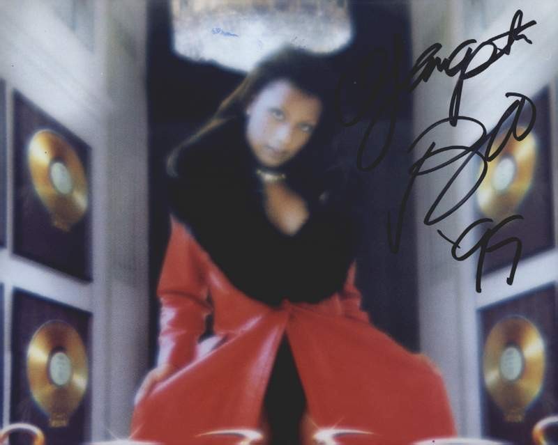 Three Six Mafia Gangsta Boo signed rap 8x10 photo W/Certificate Autographed 0424