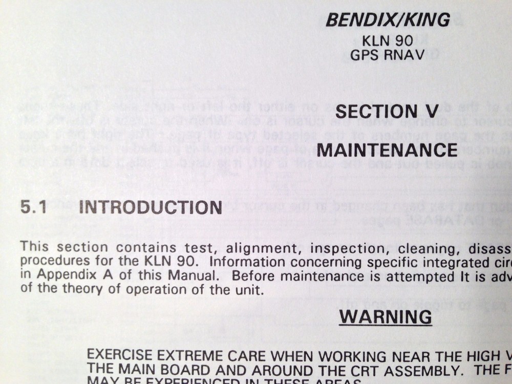 King KLN 90 Service Manual