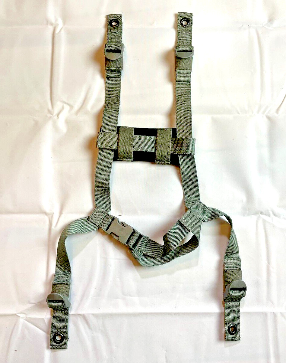 USGI ACH 4 Point Chin Strap Assembly Foliage Green / ACU 8470-01-530-0868 NEW