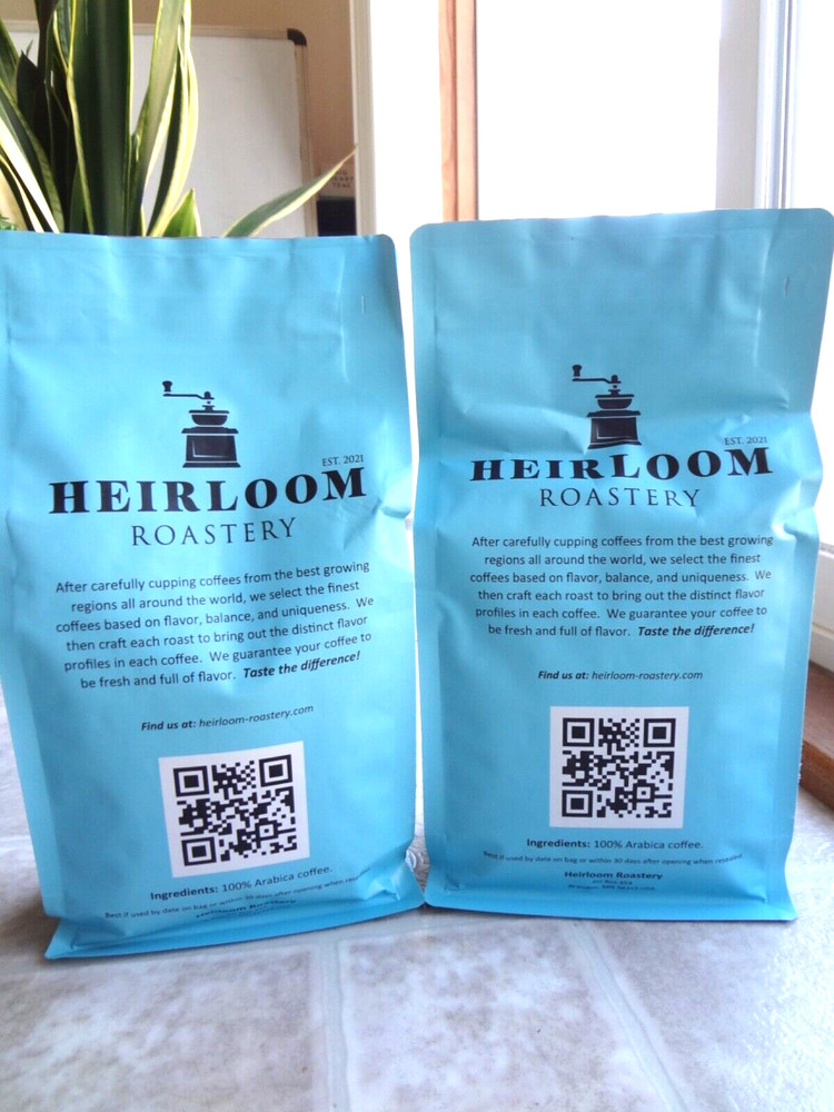 Heirloom Roastery West Java Whole Bean Coffee 16 oz each (Lot of 2)