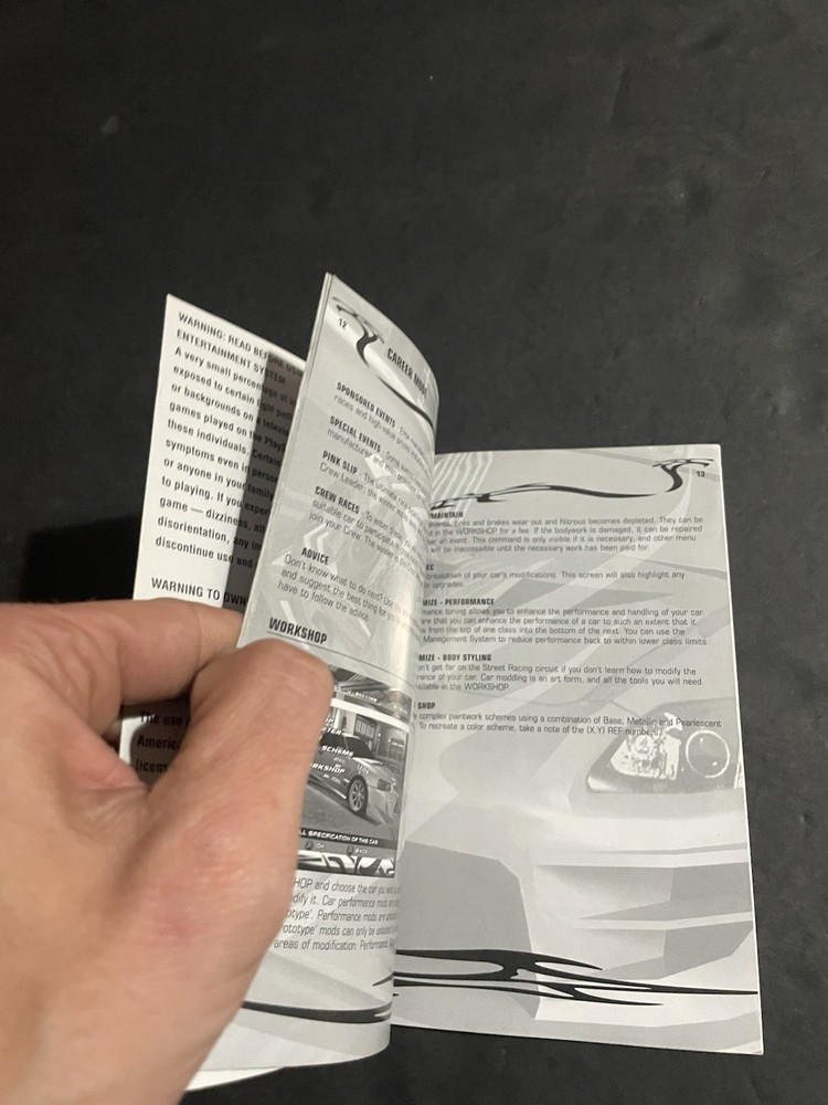 Juiced ps2 manual Only