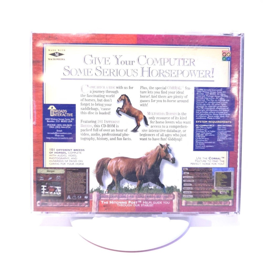 Multimedia Horses Complete Interactive Guide Breyer Horse CD-ROM Mac/Win