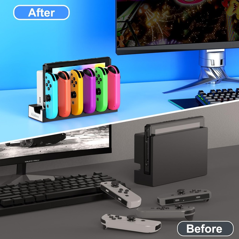 Switch Charging Dock for Joycons - Charge for 6 Joycons Simultaneously - OLED...