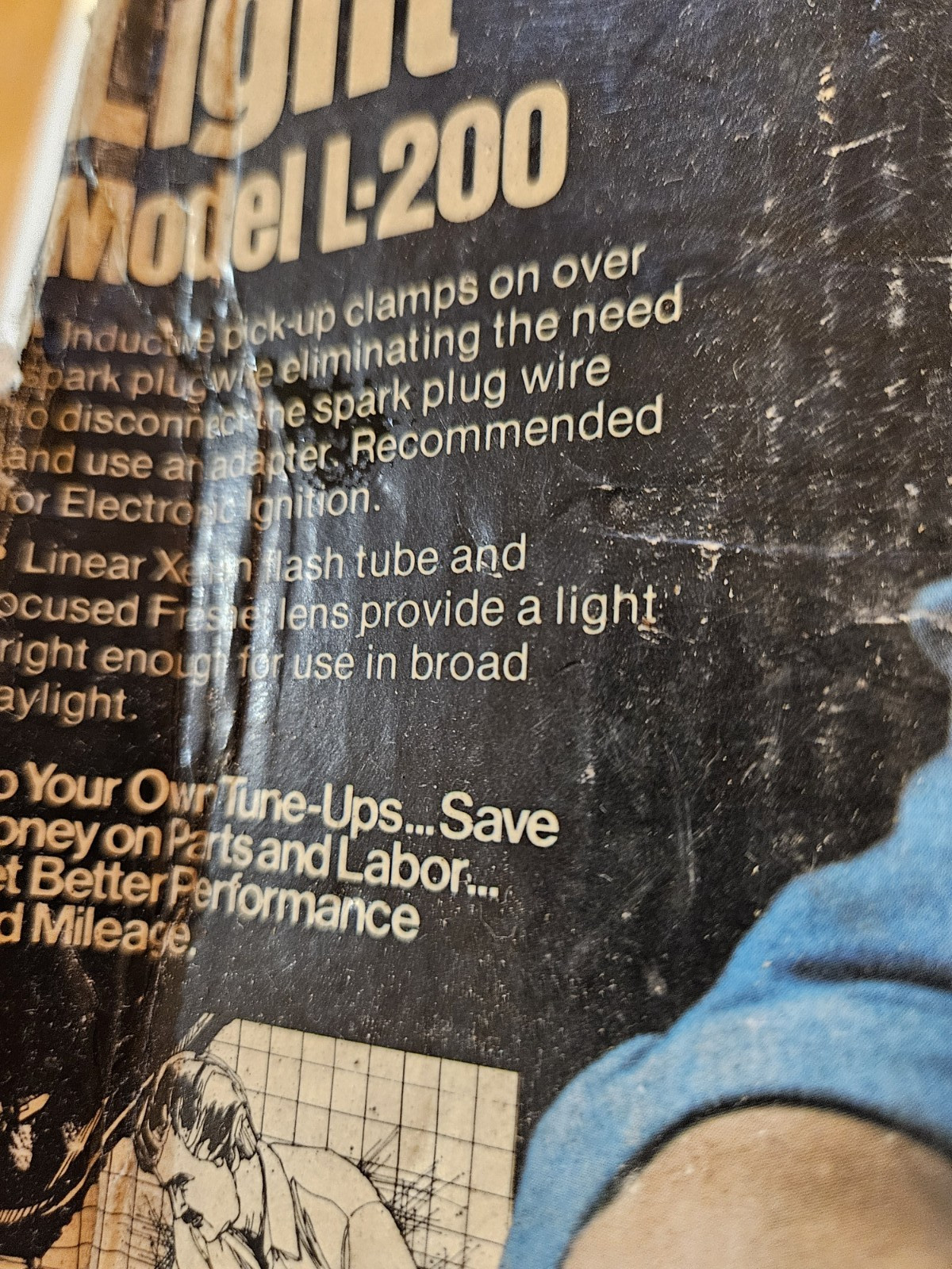 Actron L-200 D.C. Power Clamp-On Timing Light USA Engine Motor Gauge Mark 1980’s