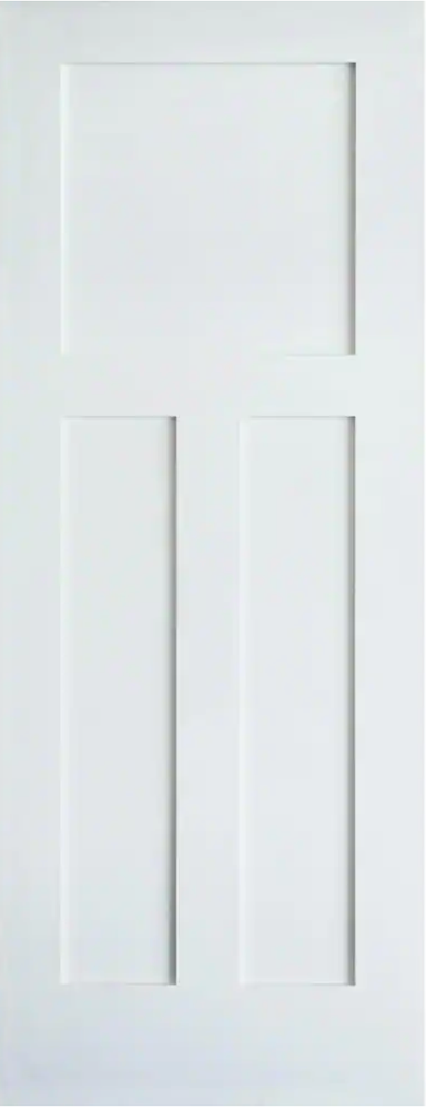 Prehung 3 Flat Panel Primed Mission Shaker Stile & Rail Solid Core Doors 8ft Ht.