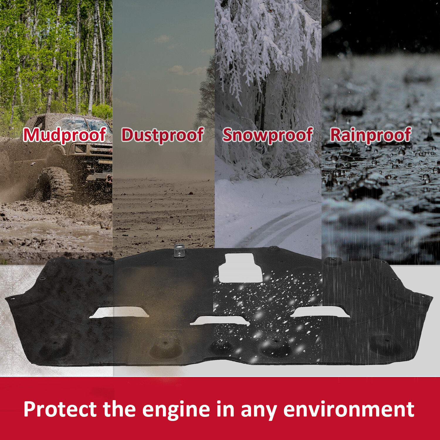 Fit For 2015-2017 Hyundai Sonata Engine Under Cover Splash Shield Front Support