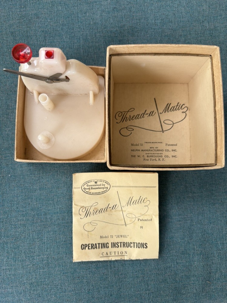 Vintage Thread-a Matic Model Model 72 w/Operating Instructions and Original Box