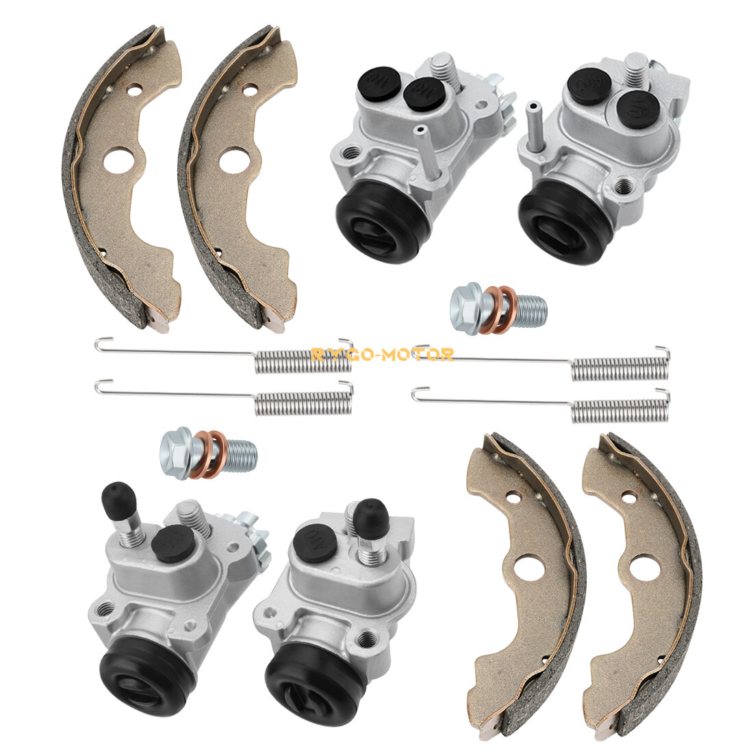 Front Brake Wheel Cylinders W/Shoes for Honda Fourtrax 300 TRX300FW 4x4 88-2000