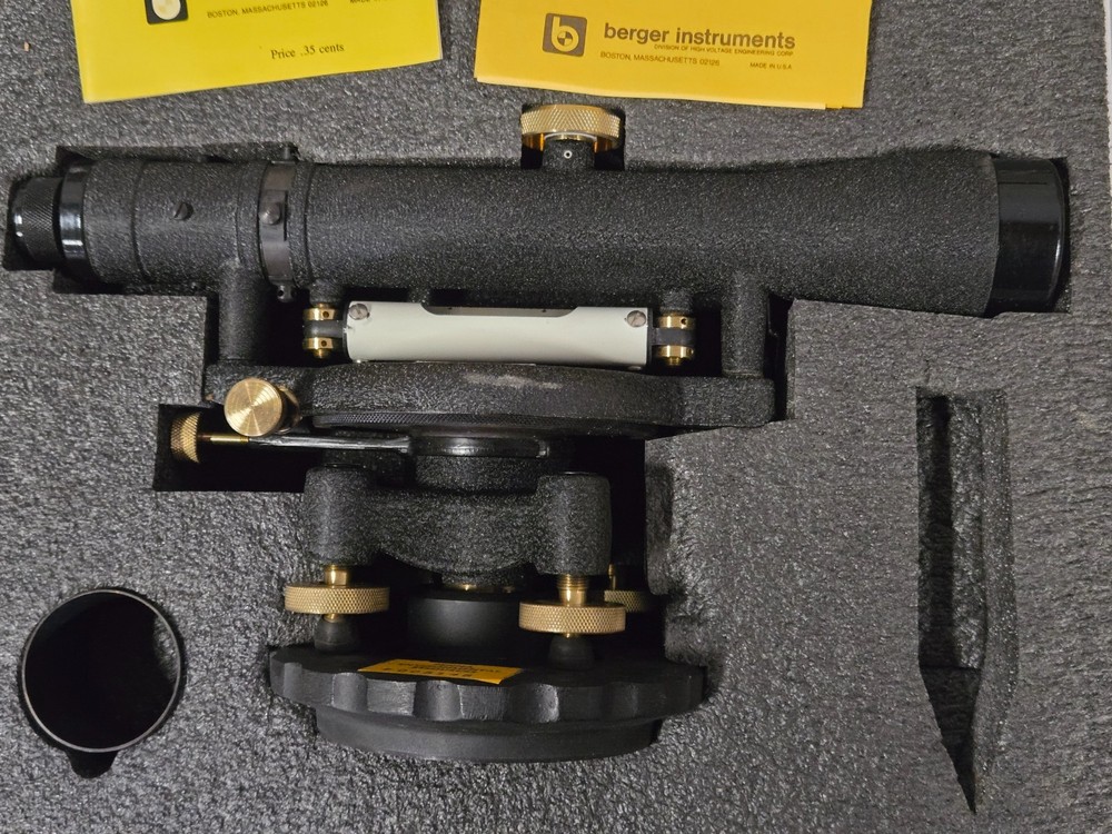 Berger Instruments Surveying Transit Level Model 154 12" Dumpy Level in Case