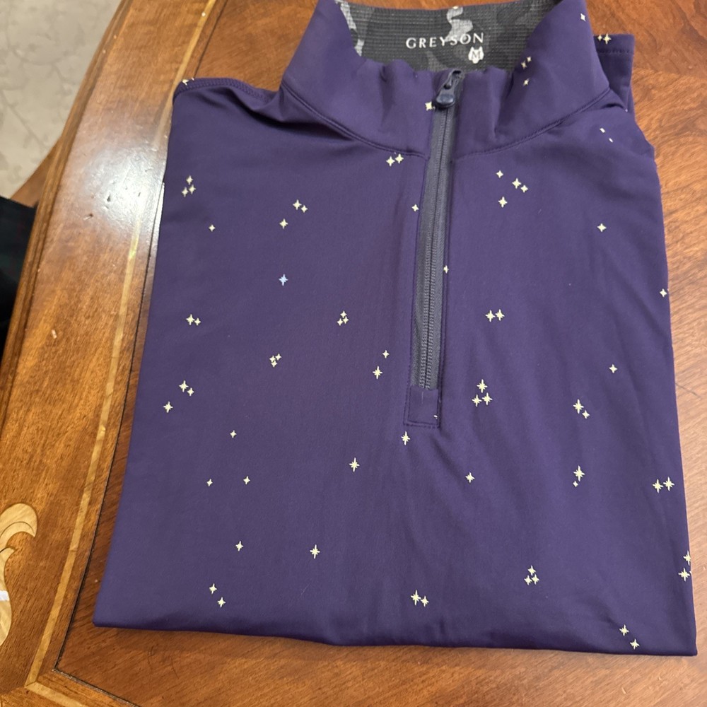 Greyson Tate 1/4 Zip Pullover Purple Raven Medium Men's