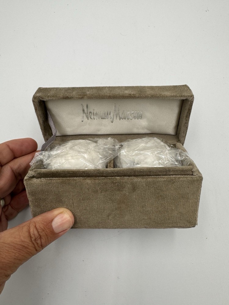 Vintage Godinger Silver Art Co Salt Sellers (2) In Presentation Neiman’s Box