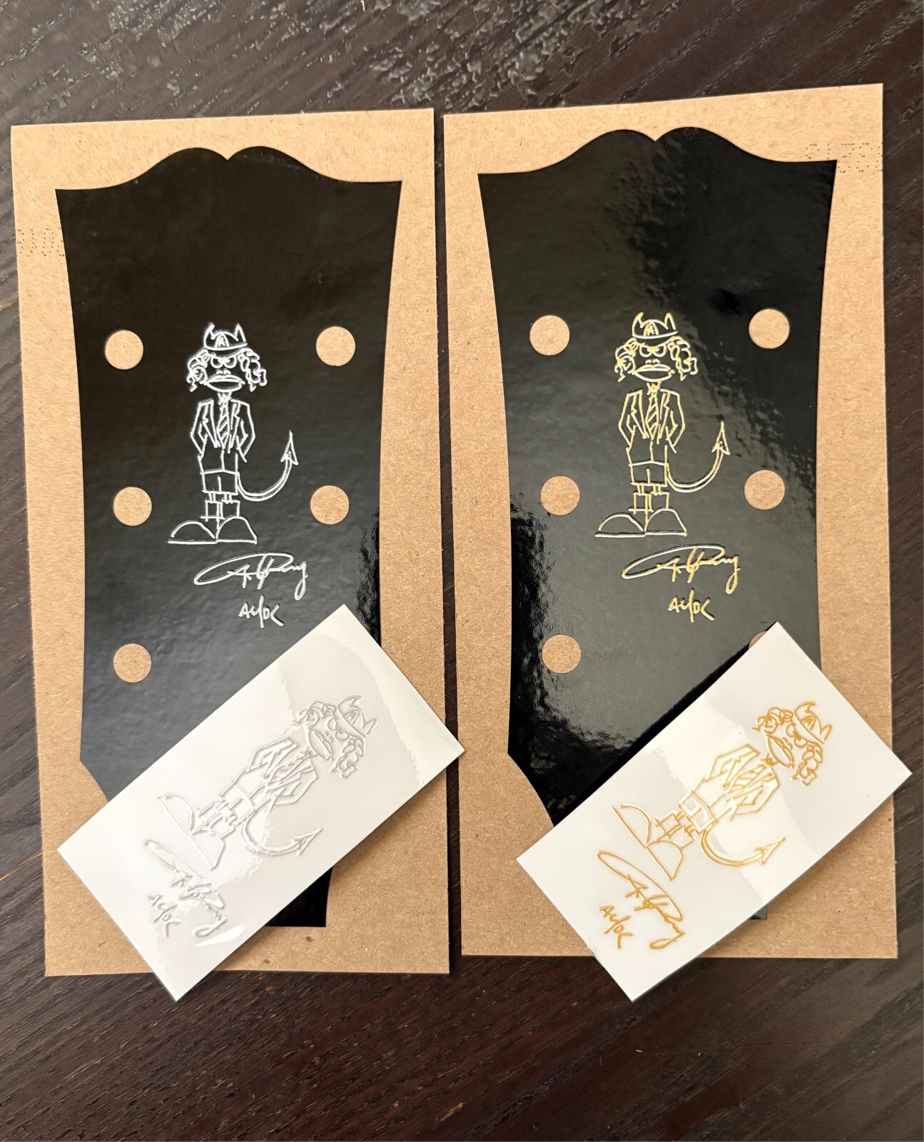 Angus Young AC/DC  Sketch  Signature SG Guitar  headstock UV DTF instant  Decal