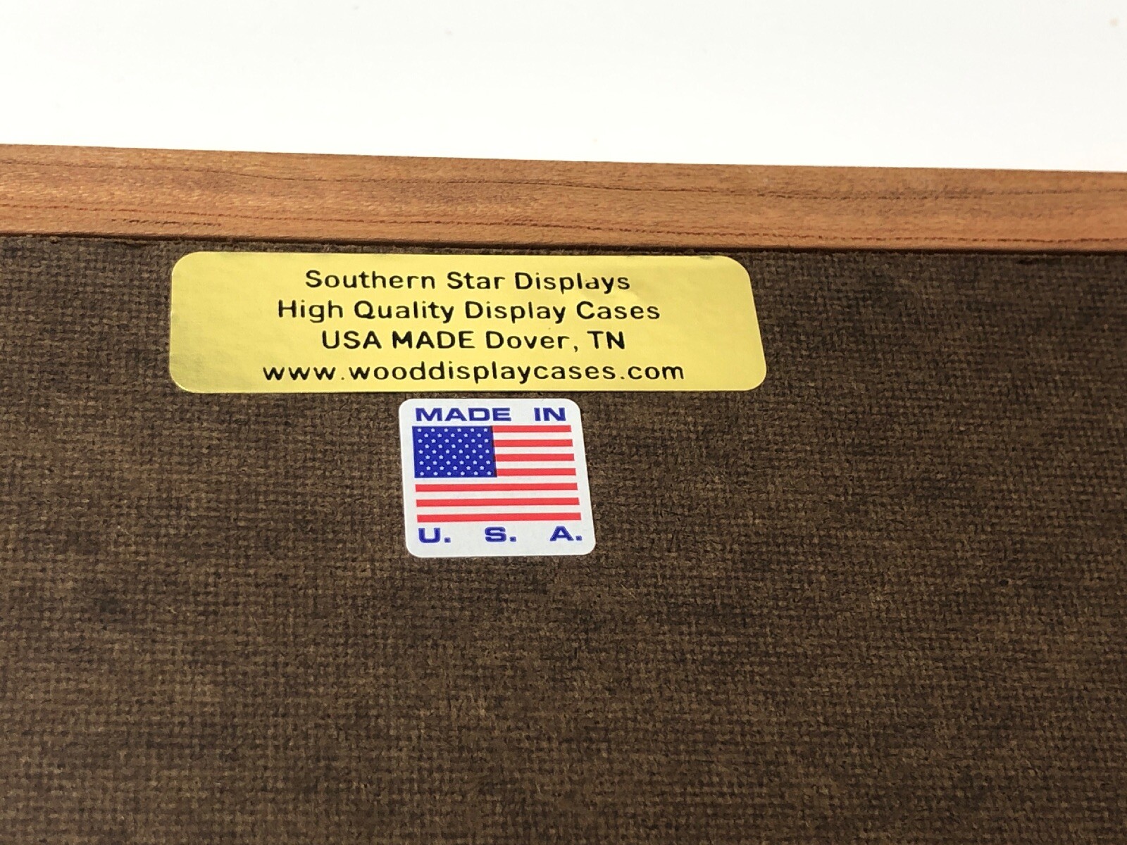 7 X 18 X 2” Cherry Wood Display Case perfect For Knives Arrowheads Collectibles