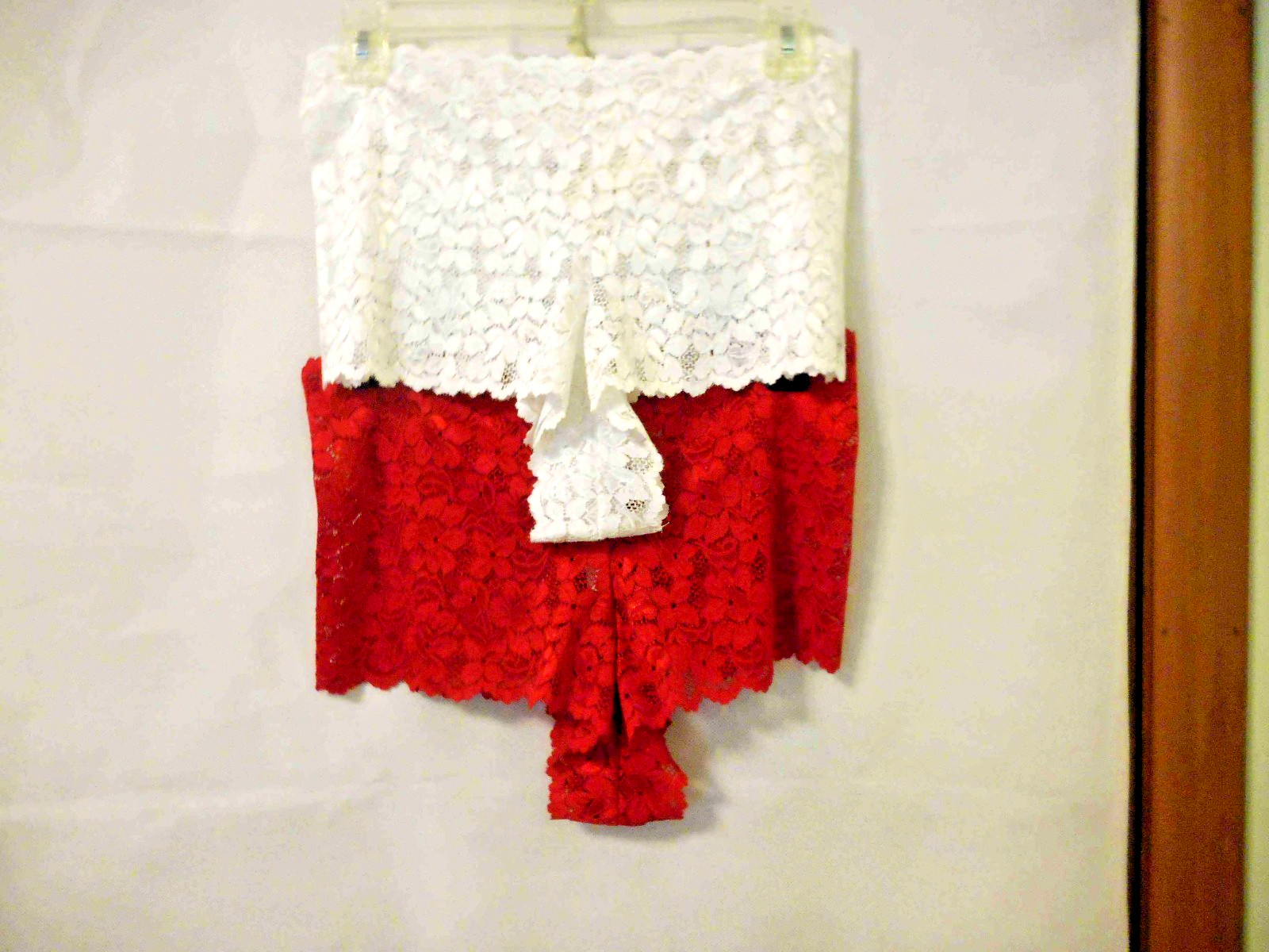 Womens 2 Pair Cacique Lace Red & White Panties - NWT Size L 14/16