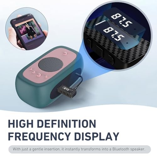 Car USB Bluetooth Receiver, 5.3 Chip Wireless FM Transmitter with LED Display,