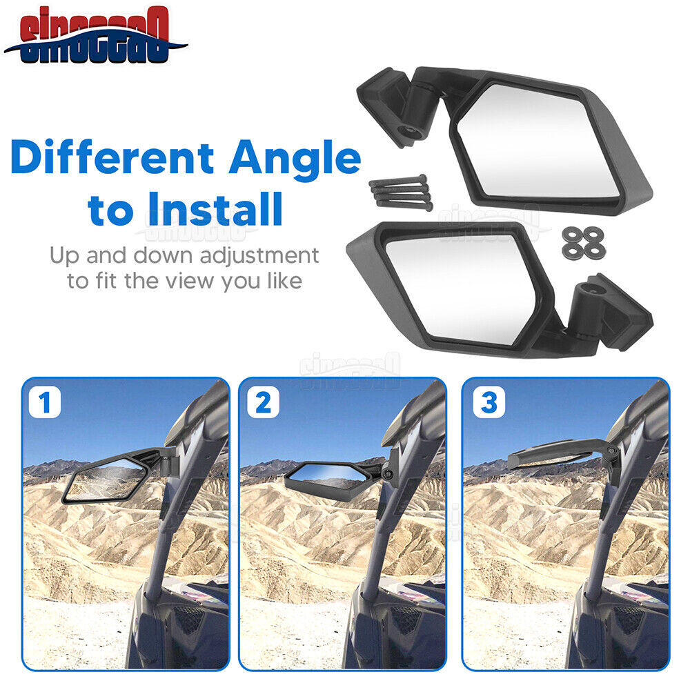 For 2017-2024 Can Am Maverick X3 XRS XDS MAX Racing Style Rear View Side Mirrors