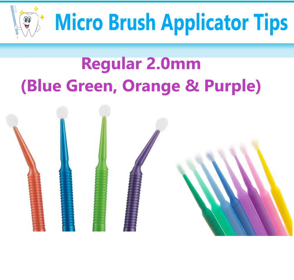 100-1000 Microbrush Micro Brush Applicator Tips Regular, Fine, Super Fine Dental
